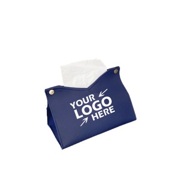 Triangle Tissue Leather Box Holder